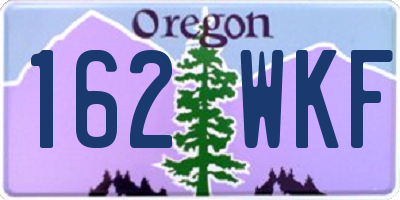 OR license plate 162WKF