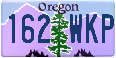 OR license plate 162WKP