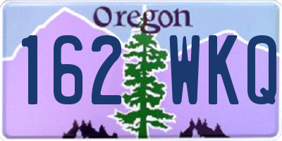 OR license plate 162WKQ