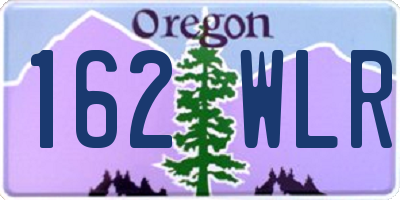 OR license plate 162WLR