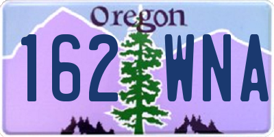 OR license plate 162WNA