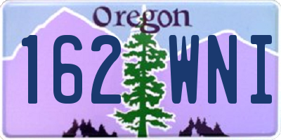 OR license plate 162WNI