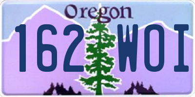 OR license plate 162WOI