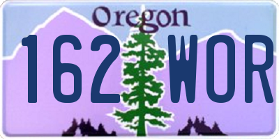OR license plate 162WOR