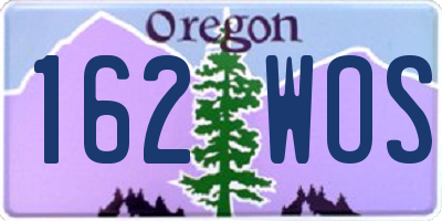 OR license plate 162WOS