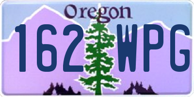 OR license plate 162WPG