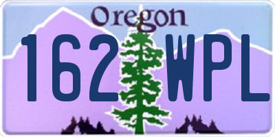 OR license plate 162WPL