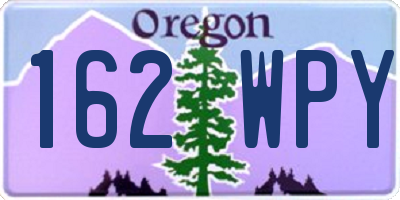 OR license plate 162WPY