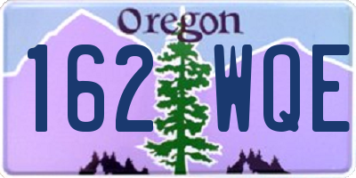 OR license plate 162WQE