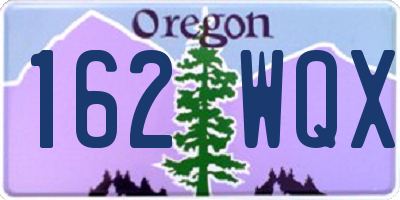 OR license plate 162WQX