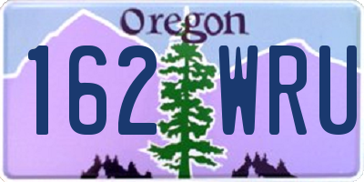 OR license plate 162WRU