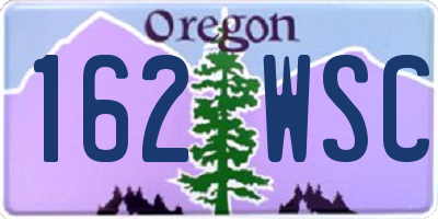 OR license plate 162WSC