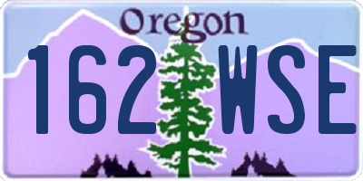 OR license plate 162WSE