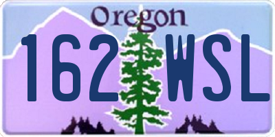 OR license plate 162WSL