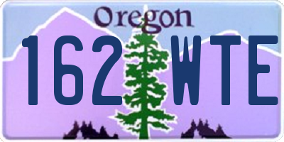 OR license plate 162WTE