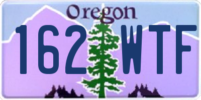 OR license plate 162WTF
