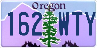 OR license plate 162WTY