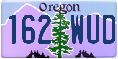 OR license plate 162WUD