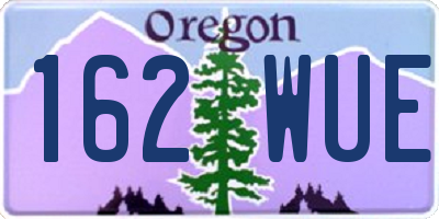 OR license plate 162WUE