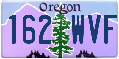 OR license plate 162WVF
