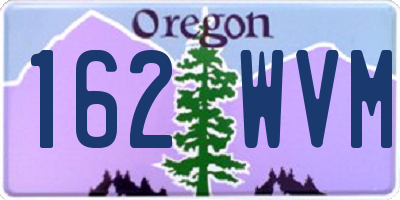 OR license plate 162WVM