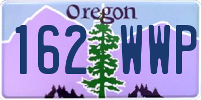 OR license plate 162WWP