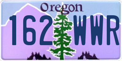 OR license plate 162WWR