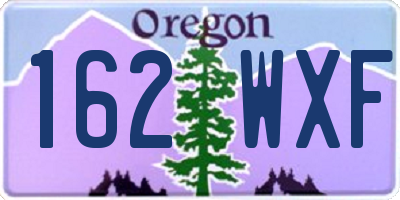 OR license plate 162WXF