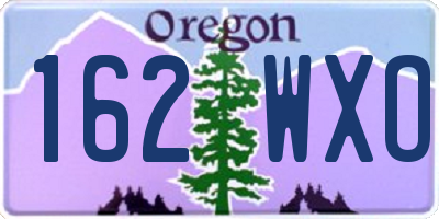 OR license plate 162WXO