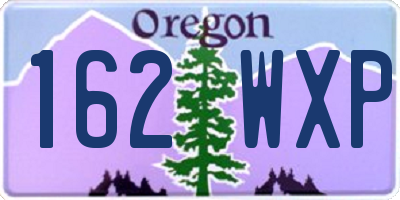 OR license plate 162WXP