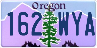 OR license plate 162WYA