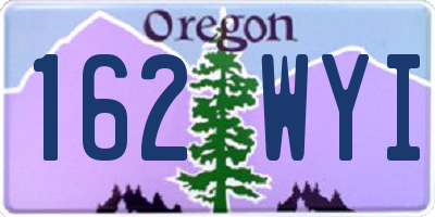 OR license plate 162WYI