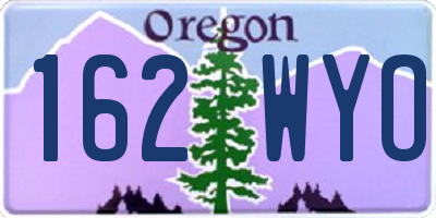 OR license plate 162WYO
