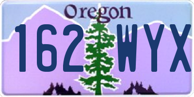 OR license plate 162WYX