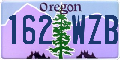 OR license plate 162WZB