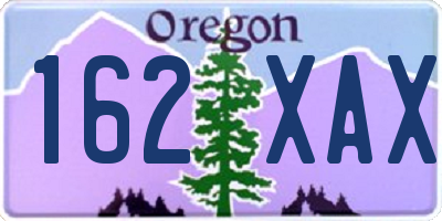 OR license plate 162XAX