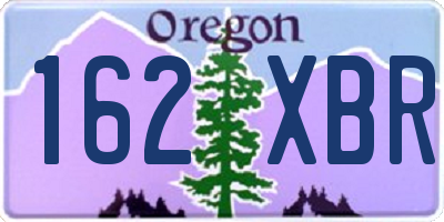 OR license plate 162XBR