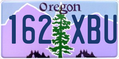 OR license plate 162XBU