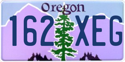 OR license plate 162XEG