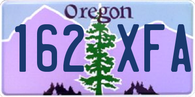 OR license plate 162XFA