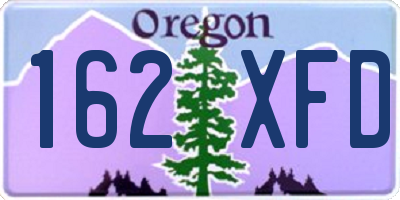 OR license plate 162XFD