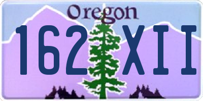 OR license plate 162XII