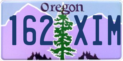 OR license plate 162XIM