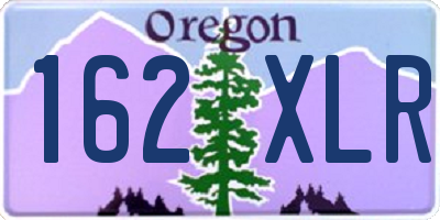 OR license plate 162XLR