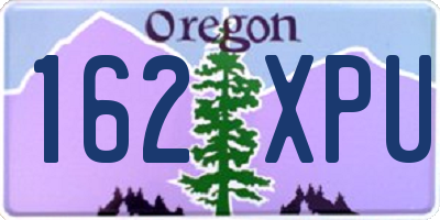 OR license plate 162XPU
