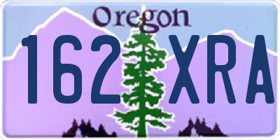 OR license plate 162XRA