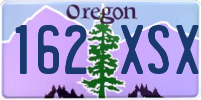 OR license plate 162XSX