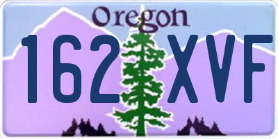 OR license plate 162XVF