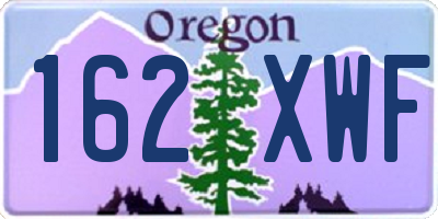 OR license plate 162XWF