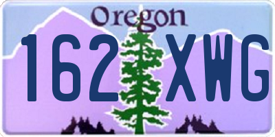 OR license plate 162XWG